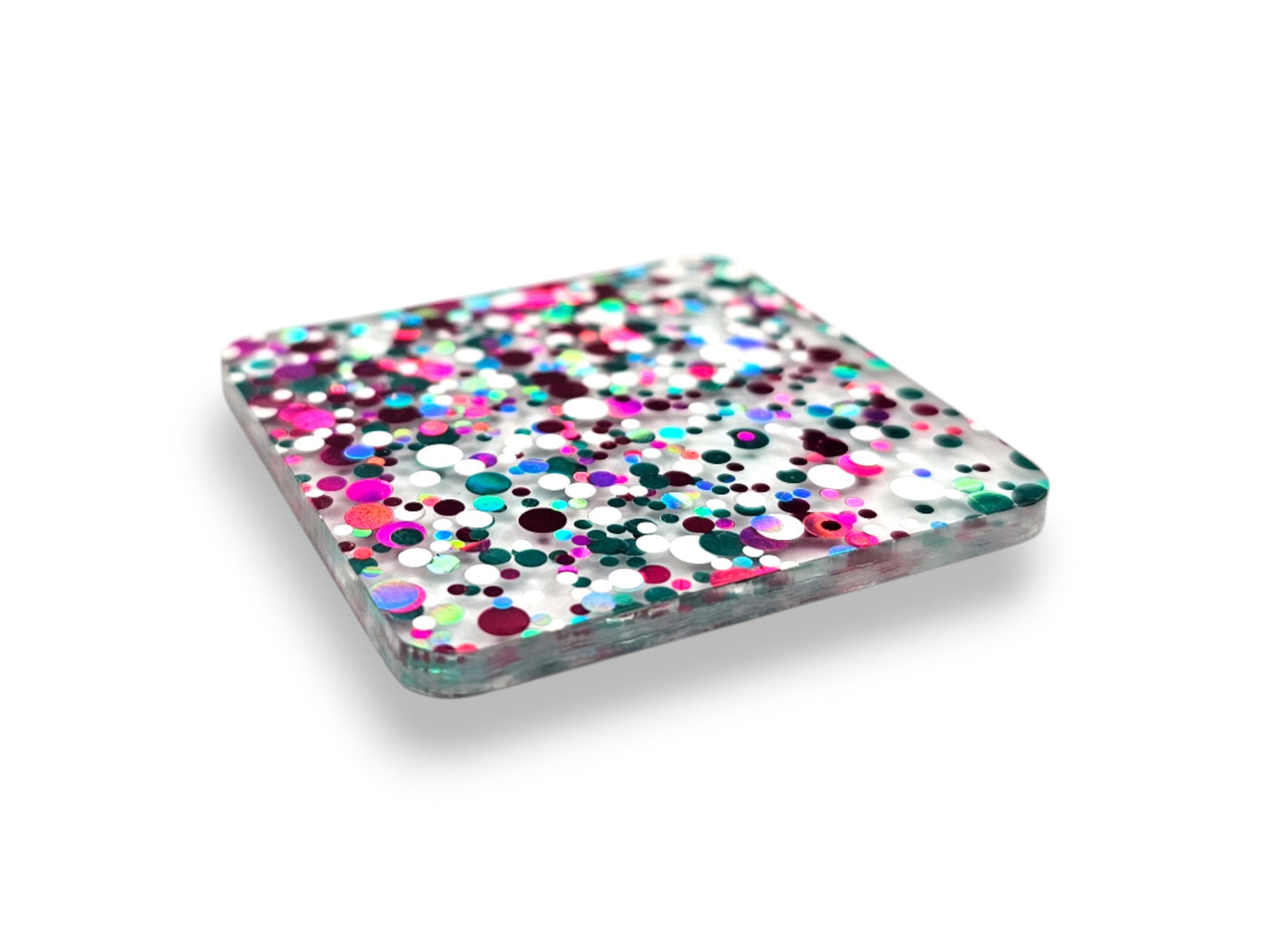 3 mm Acrylplatte - Blue Pink White Konfetti