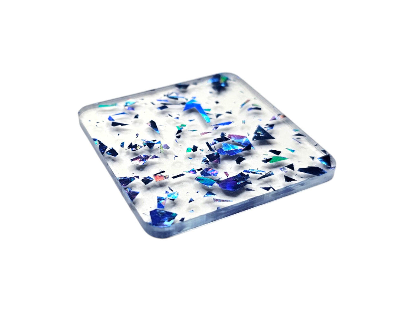 3 mm Acrylplatte - Blue Clear Glitter