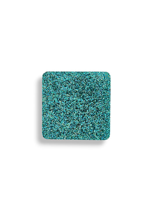 3 mm Acrylplatte - Sea Green Glitzer