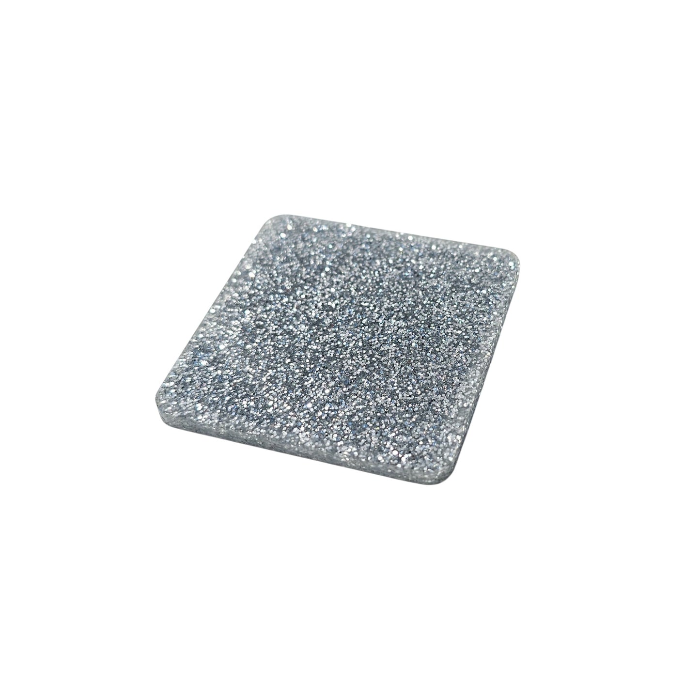 3 mm Acrylplatte - Silver Glitzer