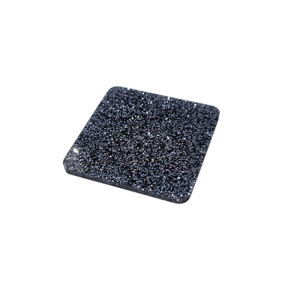 3 mm Acrylplatte - Black Silver Glitzer