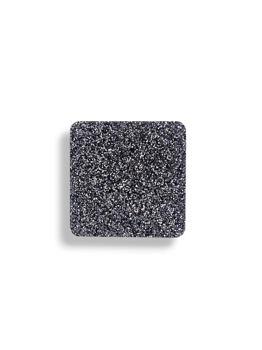 3 mm Acrylplatte - Black Silver Glitzer