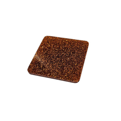 3 mm Acrylplatte - Caramel Glitzer