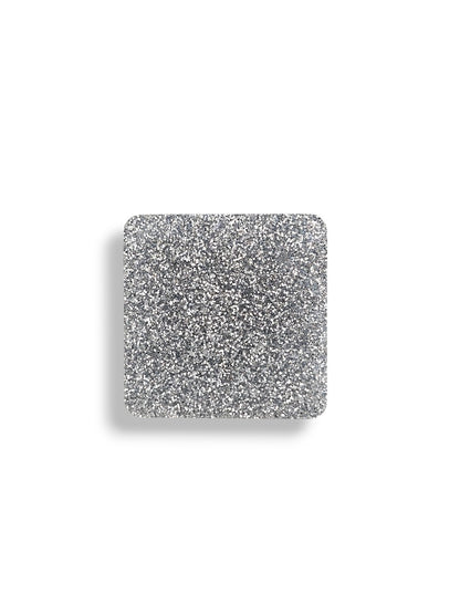 3 mm Acrylplatte - Silver Glitzer